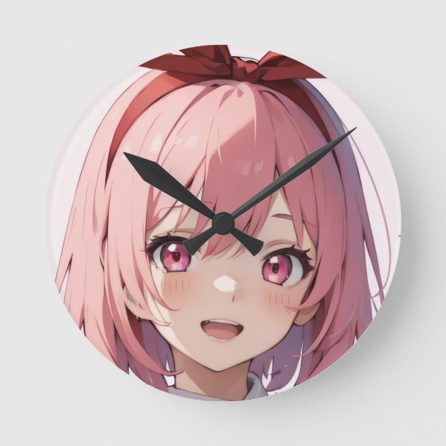 Relógio Redondo Throw Pillow (Frente)