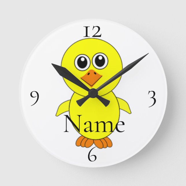 Relógio Redondo Thunder_Cove do Pintinho Cubo (Frente)