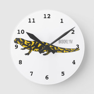 Relógio Redondo Tiger salamander cartoon