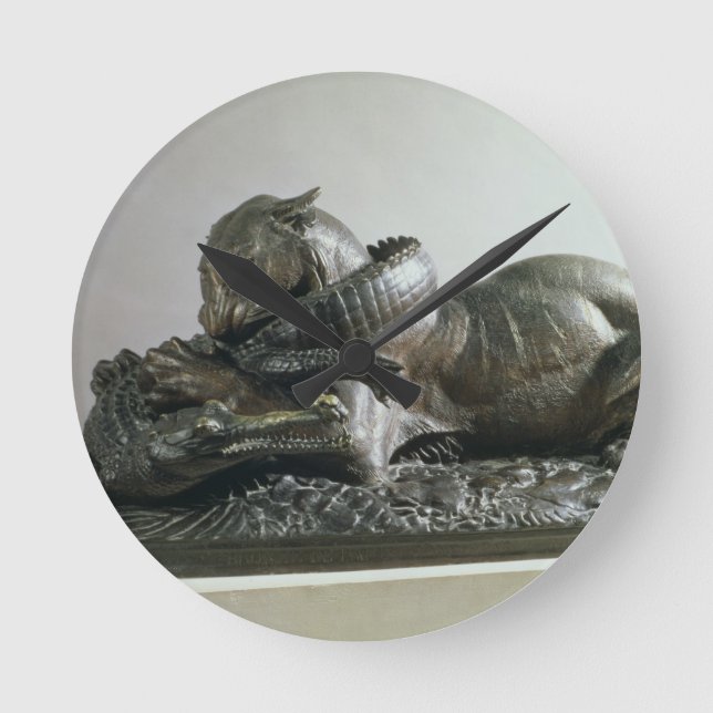 Relógio Redondo Tigre que devora um jacaré, 1832 (bronze) (Frente)