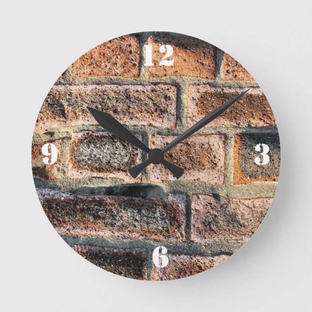 RELÓGIO REDONDO TIJOLOS (Frente)
