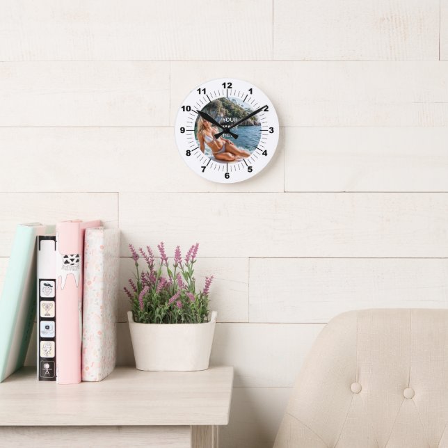 Relógio Redondo TIME! ⏰ Custom Wall Clock – Add Your Design (Sala de leitura)