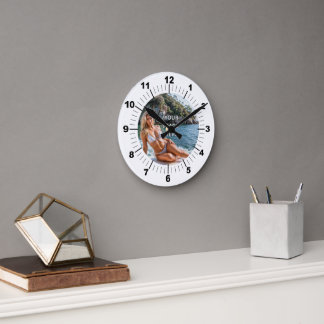 Relógio Redondo TIME! ⏰ Custom Wall Clock – Add Your Design