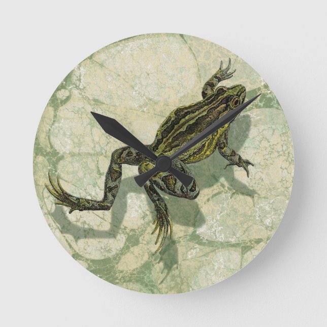 Relógio Redondo Toad Swinning na água (Frente)