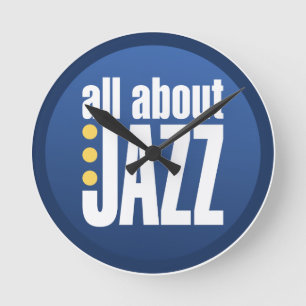 Relógio Redondo Toda sobre o pulso de disparo de parede do jazz
