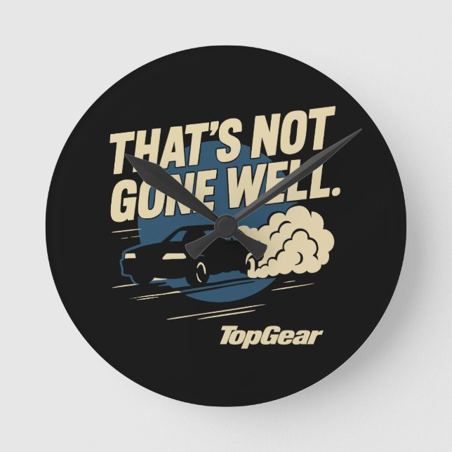 Relógio Redondo Top Gear Que Não Correu Bem (Frente)