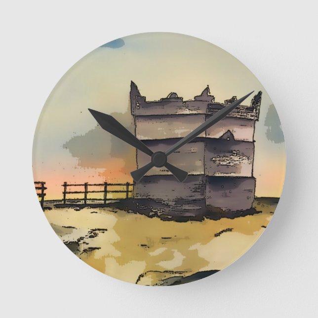 Relógio Redondo Torre de Pesquisa de Pike Rivington (Frente)