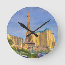 Relógio Redondo Torre Eiffel Las Vegas Paris Limousine Nevada