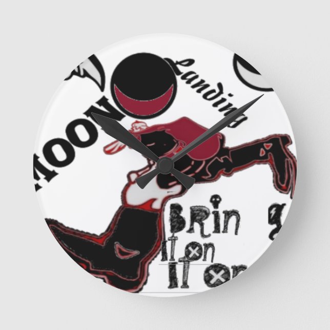 Relógio Redondo Traga-o - Natal e Mashup de Espaço Reproduzíveis (Frente)