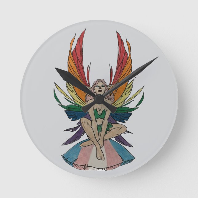 Relógio Redondo Transgender Faerie  (Frente)