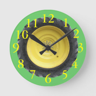 Relógio Redondo Trator Tire Wall Clock