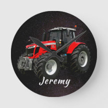 Trator Vermelho Moderno 