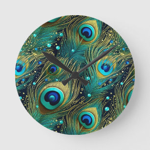 Relógio Redondo Travesseiro decorativo de Paixão de Peacock