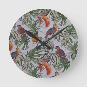 Relógio Redondo Travesseiro decorativo de vibrações tropicais