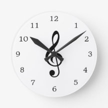 Treble Clef Music Note Black and White