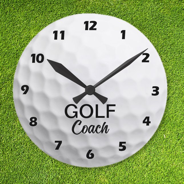 Relógio Redondo Treinador de Golfe Personalizado (Personalized Golfing Coach Round Clock)