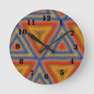 Relógio Redondo Triangle modern pattern