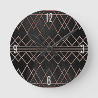 Triângulos Geométricos Dourados com Rosa de Faux C