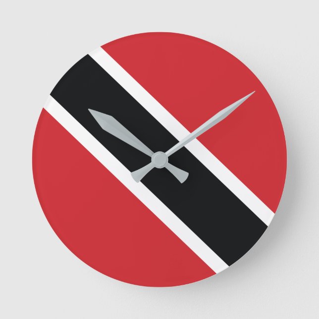 Relógio Redondo Trinidad and Tobago National Flag Clock (Frente)