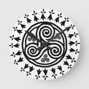 Relógio Redondo Triskel & hermines bretães