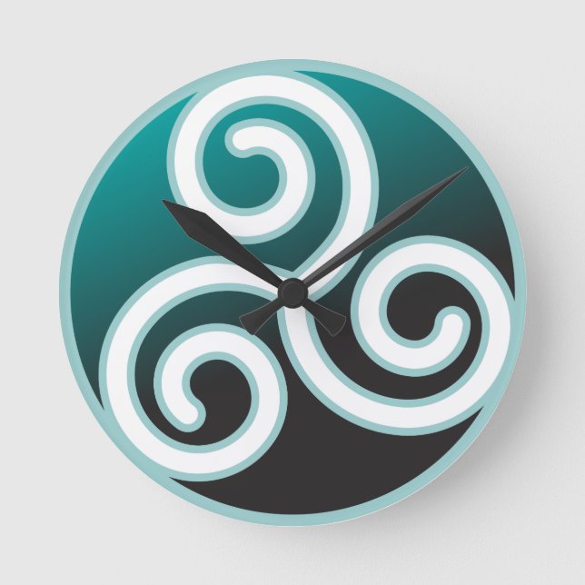 Relógio Redondo Triskele Celtic Spiral (Frente)
