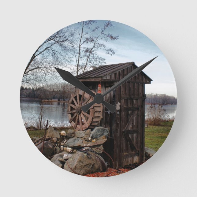 Relógio Redondo Trituração sobre a dependência velha (Frente)