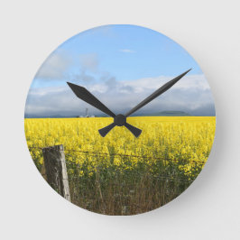 Relógio Redondo Trivet de Colheita de ouros