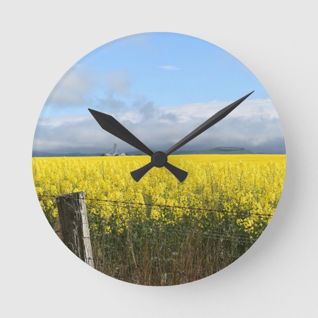 Relógio Redondo Trivet de Colheita de ouros (Frente)