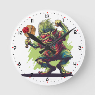 Relógio Redondo Troll na Quadra de Pickleball