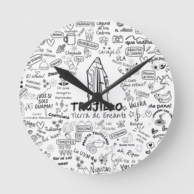 Relógio Redondo Trujillo Venezuela Tierra de Encanto – Orgullo Ve (Frente)