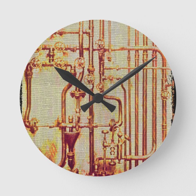 Relógio Redondo Tubagens Anticorpos Estilizados (Frente)