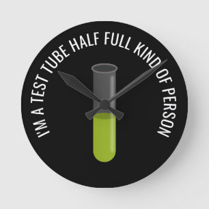 Relógio Redondo Tubo de ensaio