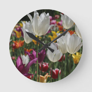 Relógio Redondo Tulipas