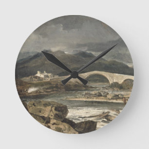 Relógio Redondo Tummel Bridge, Perthshire, c.1801-03 (óleo no pai