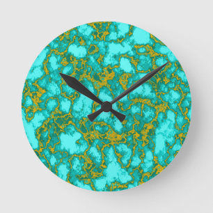 Relógio Redondo Turquoise Pattern