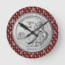Relógio Redondo Tuskegee Airmen COIN