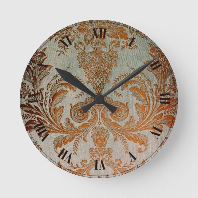 Relógio Redondo Twilight Sunset Brocade Wall Clock (Frente)