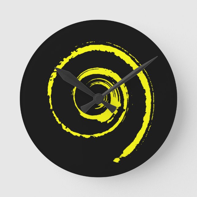 Relógio Redondo Twirls Coloridos (Frente)