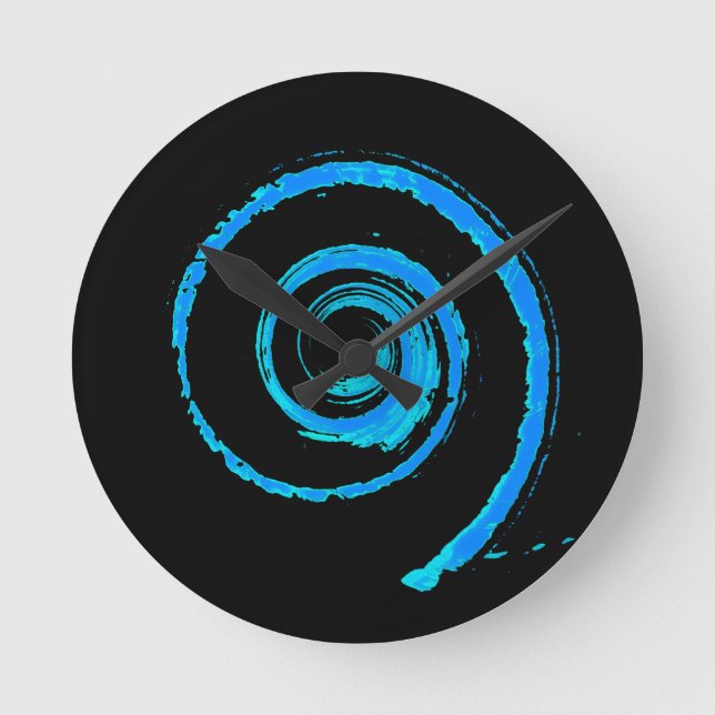 Relógio Redondo Twirls Coloridos (Frente)
