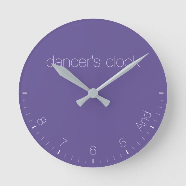 Relógio Redondo Ultra Violet 2018 pantone Dancer's Clock (Frente)