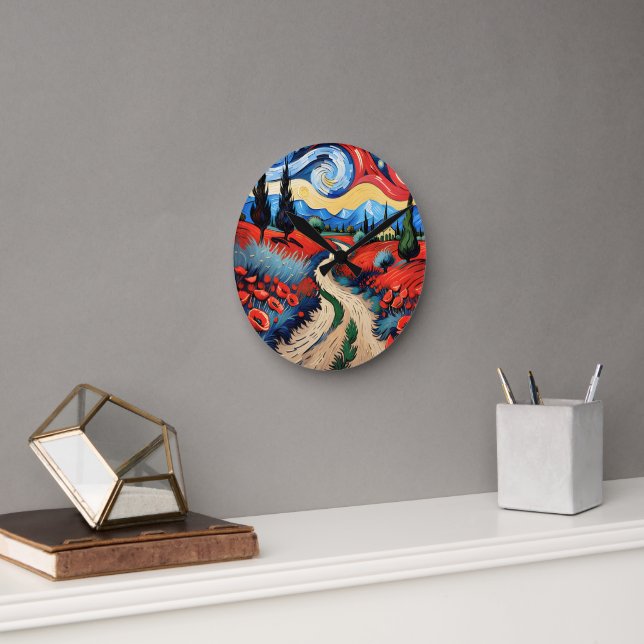 Relógio Redondo Um belo campo (Escritório)