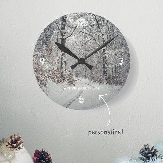 Relógio Redondo Um caminho através da floresta invernal encantada