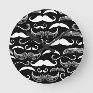 Relógio Redondo Um clube dos cavalheiros. Teste padrão do bigode