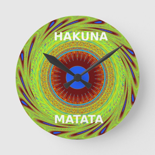 Relógio Redondo Um dia agradável e uma noite melhor (Frente)