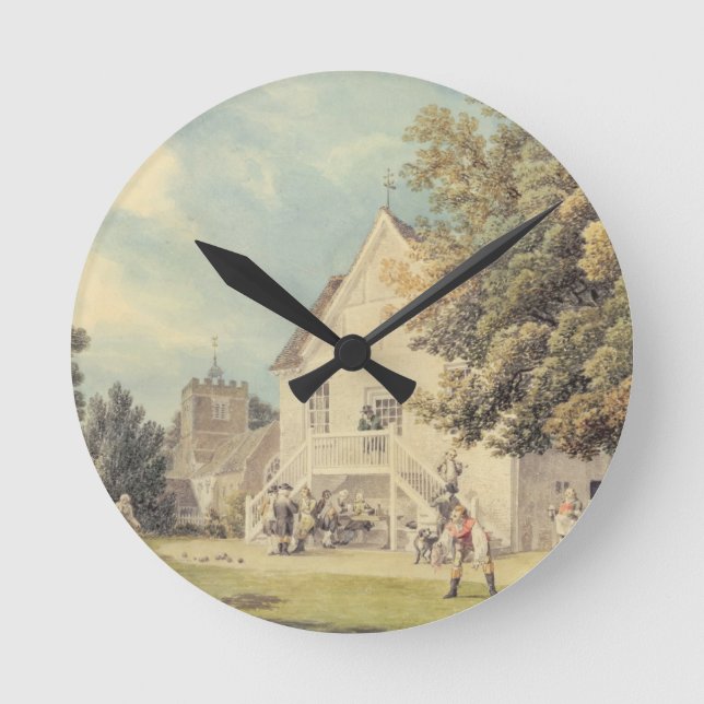 Relógio Redondo Um jogo das bacias no Bowling Green fora do B (Frente)