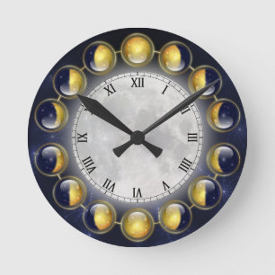 Relógio Redondo Um mês na vida do pulso de disparo da lua