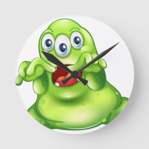 Relógio Redondo Um monstro verde no horror