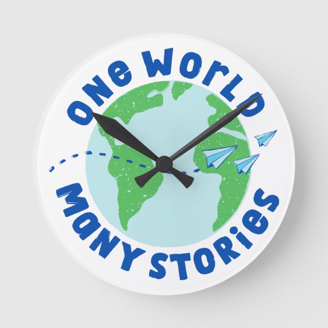 Relógio Redondo Um mundo com muitas histórias (Frente)