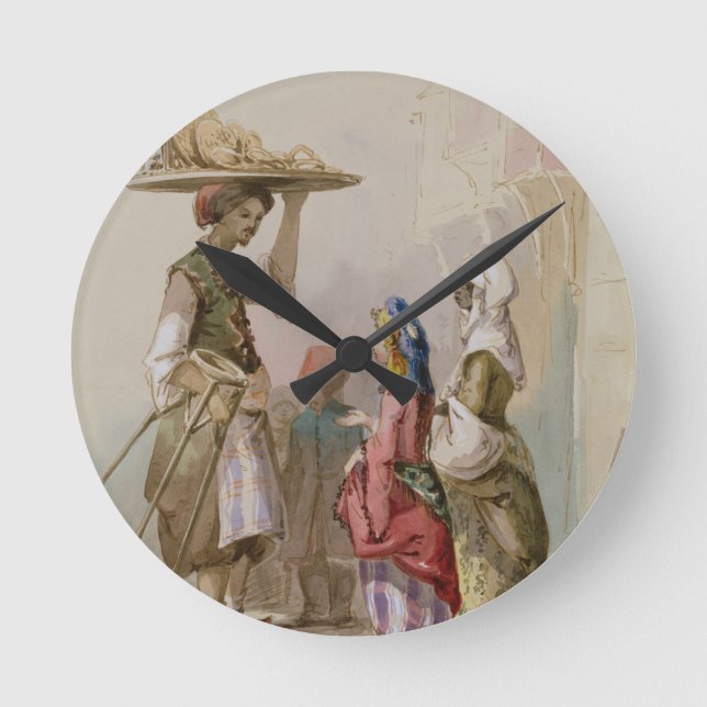 Relógio Redondo Um vendedor do pote, c.1855 (Frente)