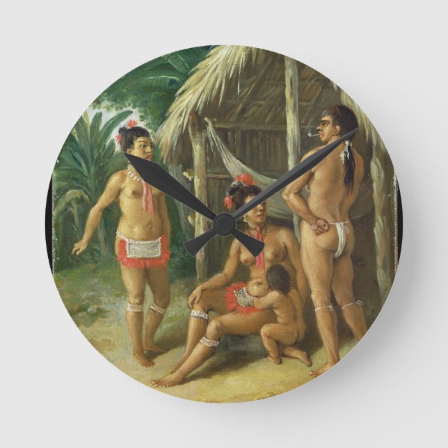 Relógio Redondo Uma família do Carib das ilhas de Leeward fora de (Frente)